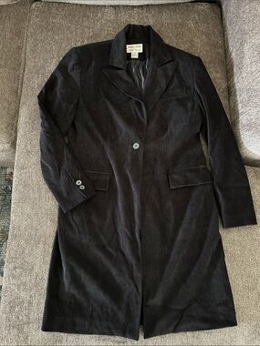 Women's Suede Knee-Length Trench Coat